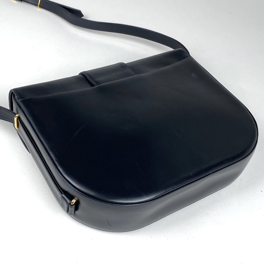 カルティエ サファイアライン ショルダーバッグ レザー ネイビー レディース 【中古】brbag