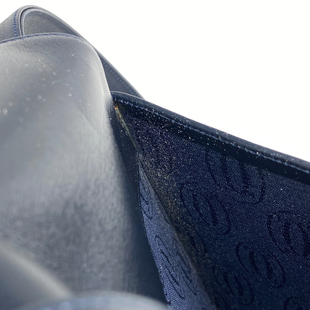 カルティエ サファイアライン ショルダーバッグ レザー ネイビー レディース 【中古】brbag