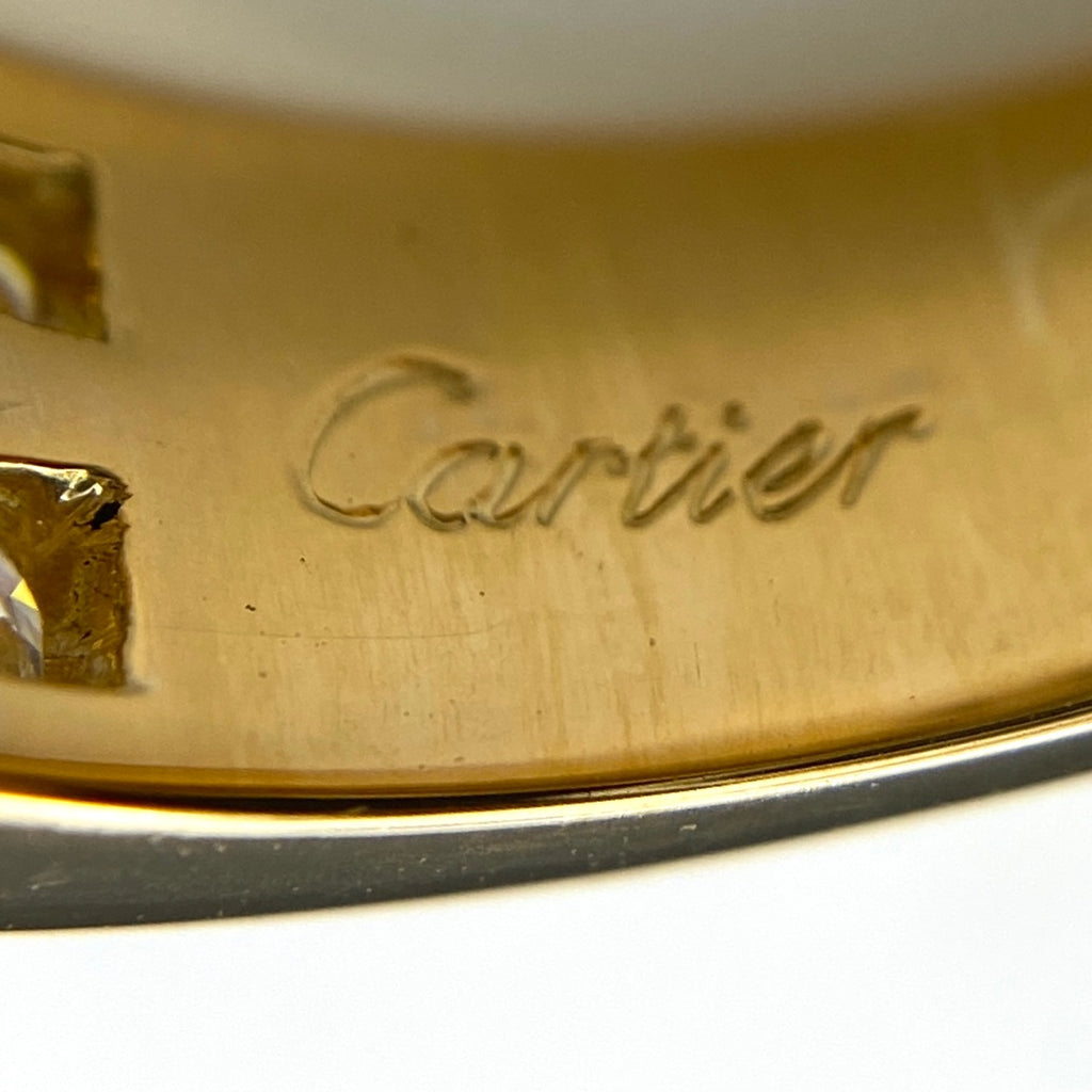 カルティエ セレナーデ リング YG イエローゴールド 指輪 メレダイヤ リング 11号 750 ダイヤモンド レディース 【中古】brjwl