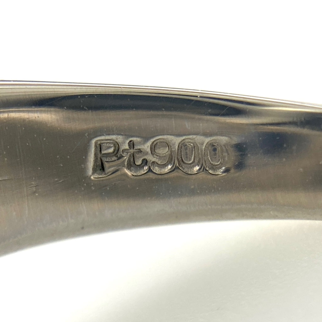 サファイア デザインリング プラチナ 指輪 メレダイヤ リング 12号 Pt900 サファイア ダイヤモンド レディース 【中古】nbjwl