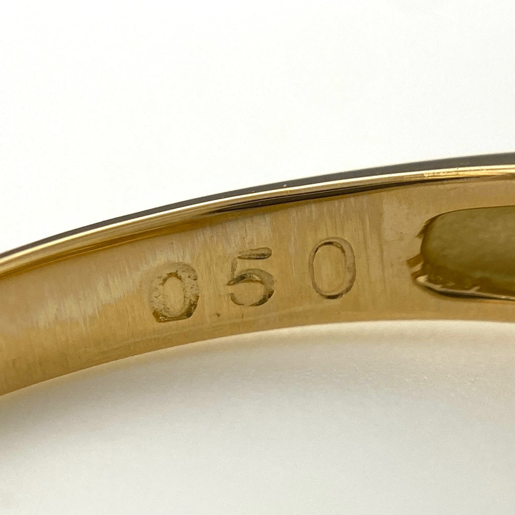 メレダイヤ デザインリング YG イエローゴールド 指輪 リング 17号 K18 ダイヤモンド レディース 【中古】nbjwl