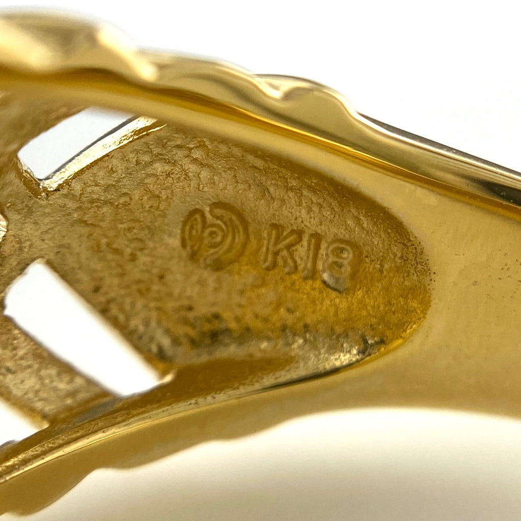 タサキ メレダイヤ デザインリング YG イエローゴールド 指輪 リング 11.5号 K18 ダイヤモンド レディース 【中古】brjwl