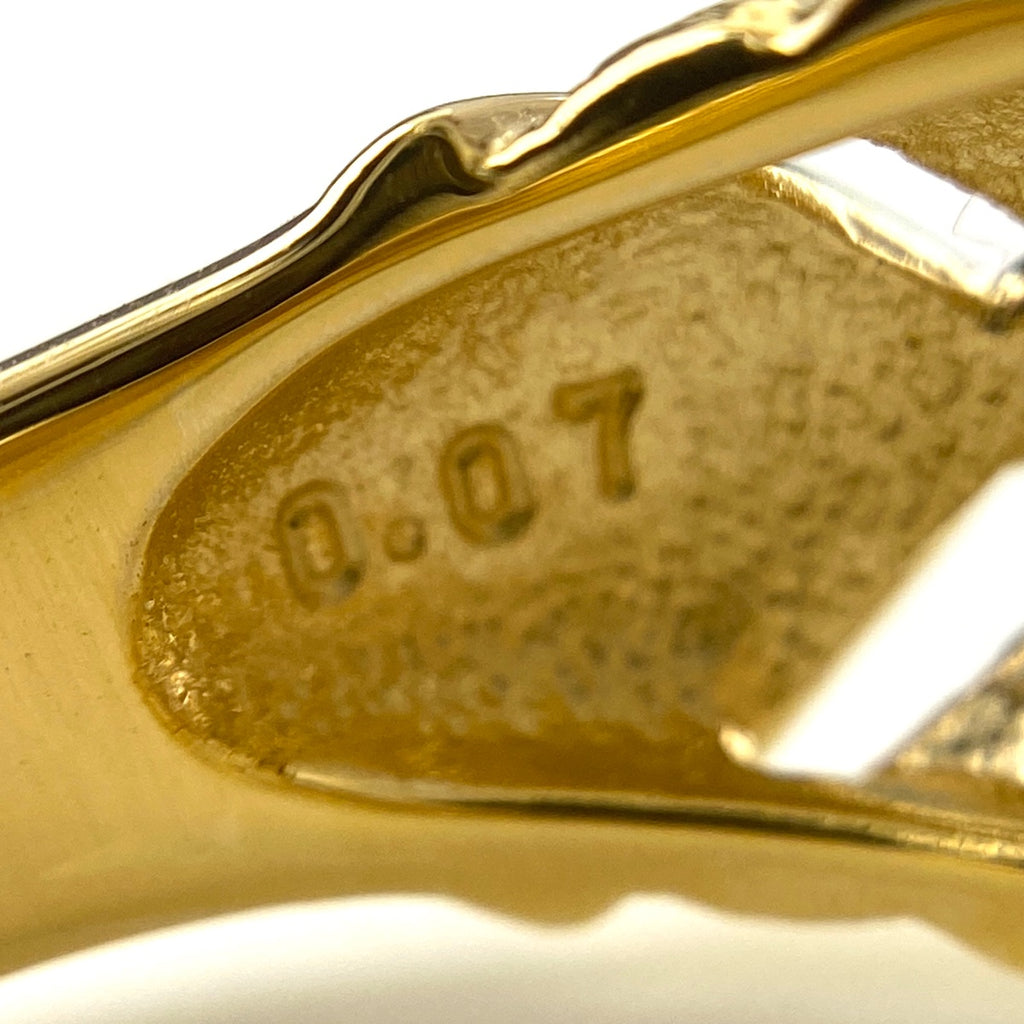 タサキ メレダイヤ デザインリング YG イエローゴールド 指輪 リング 11.5号 K18 ダイヤモンド レディース 【中古】brjwl