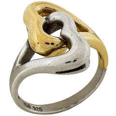 ティファニー ダブル ハート リング 指輪 K18 リング 12.5号 シルバー925 750 シルバー ゴールド レディース ブランドアクセサリー 【中古】bracc