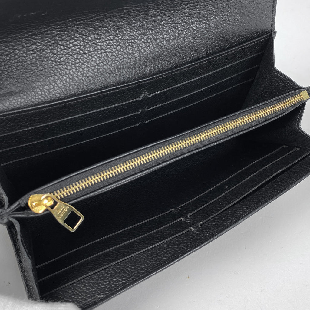 ルイ・ヴィトン ポルトフォイユ サラ 札入れ 小銭入れ 長財布 モノグラムアンプラント ノワール(ブラック) M61182 レディース 【中古】brbag