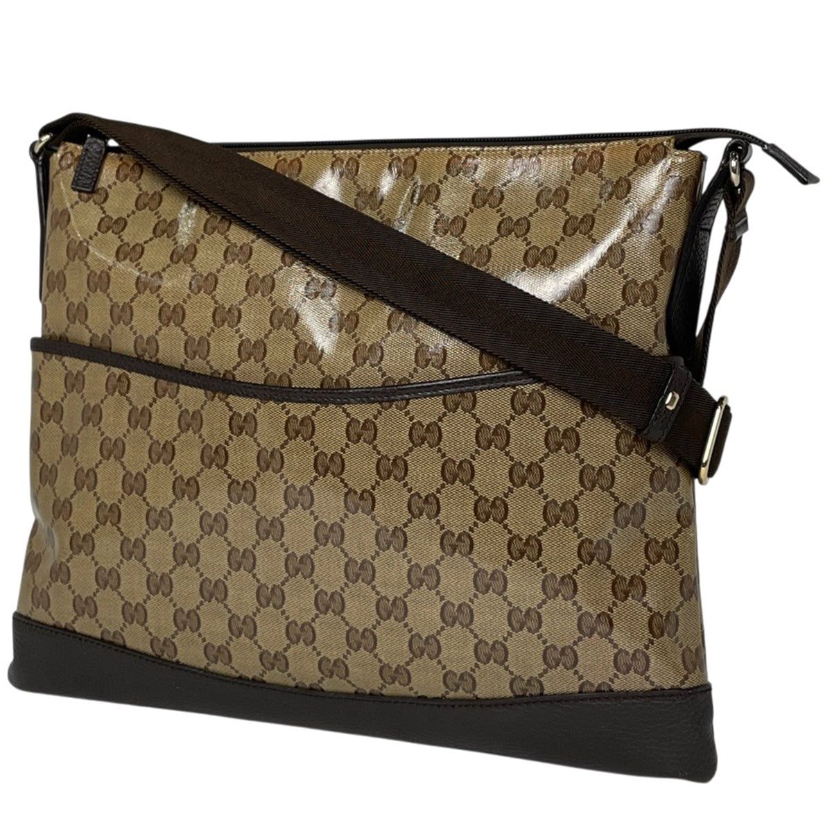 ⭐️正規品 グッチ ボディーバッグ GGキャンバスブラウン 金具
