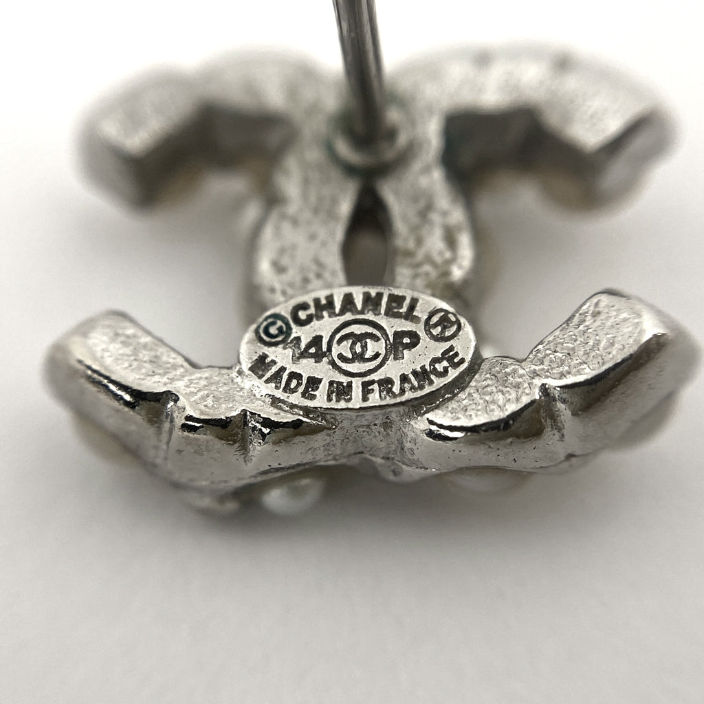 シャネル ココマーク フェイクパール ピアス シルバーメッキ シルバー レディース 【中古】bracc