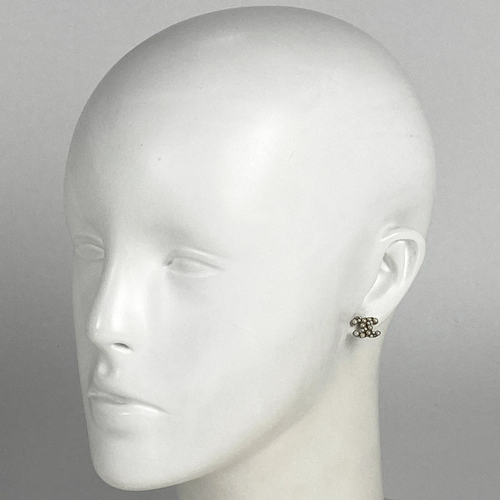 シャネル ココマーク フェイクパール ピアス シルバーメッキ シルバー レディース 【中古】bracc