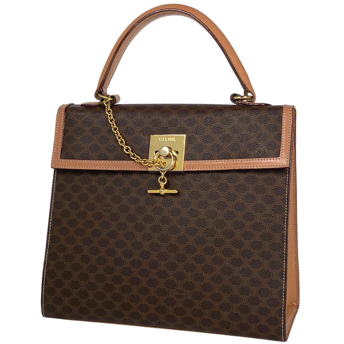 バイセル公式】セリーヌ マカダム柄 ハンドバッグ 手提げ 総柄