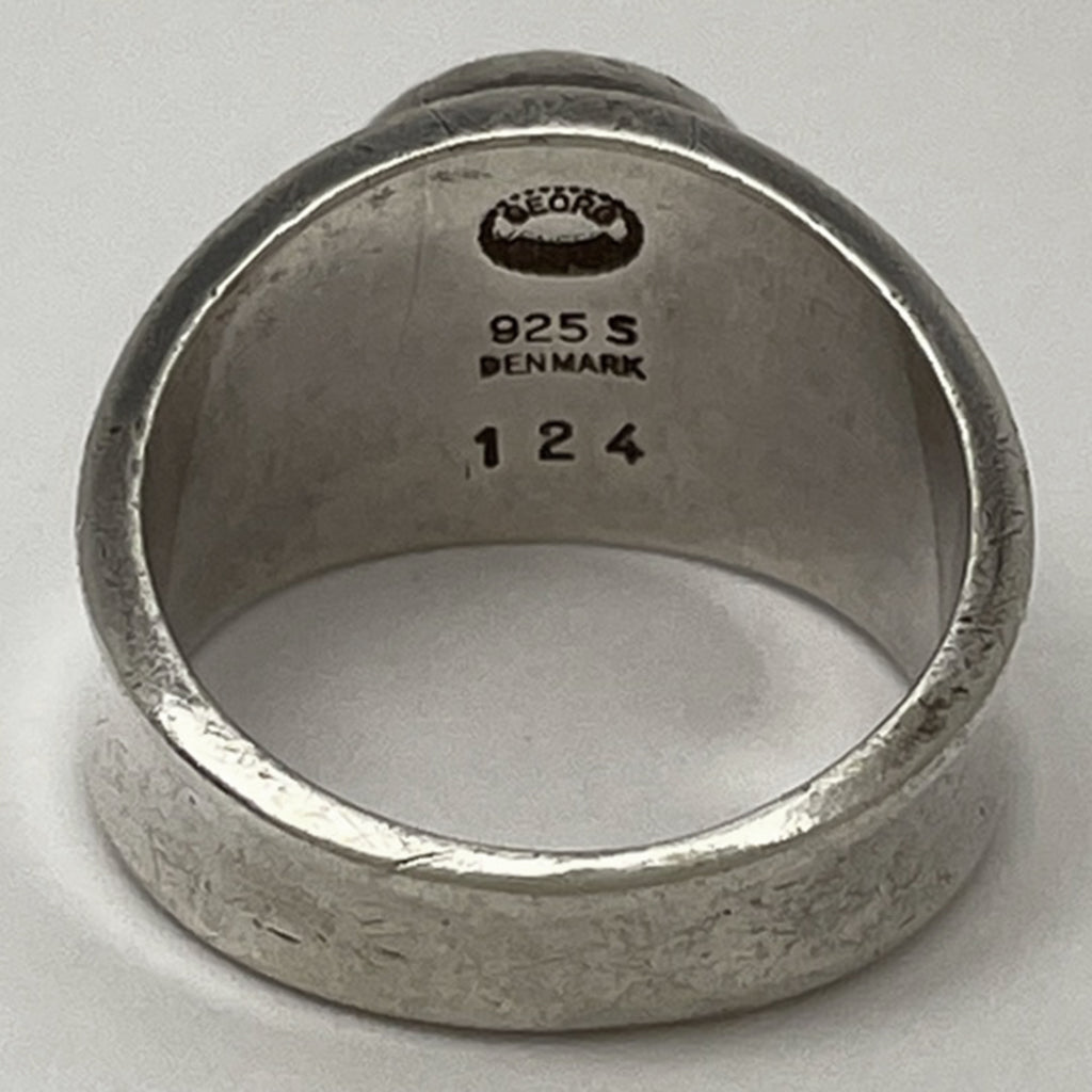 ジョージジェンセン デザイン リング ラウンド 指輪 リング 11号 シルバー925 シルバー ブラック レディース 【中古】bracc