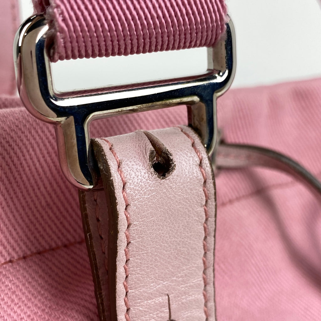 イヴ・サンローラン カハラ トートバッグ YSL ロゴ リヴゴーシュ トートバッグ キャンバス ピンク 121627 レディース 【中古】brbag