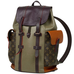 ルイ・ヴィトン クリストファー MM バッグパック 2017 リュック エピ グリーン ブラウン M53425 メンズ 【中古】brbag
