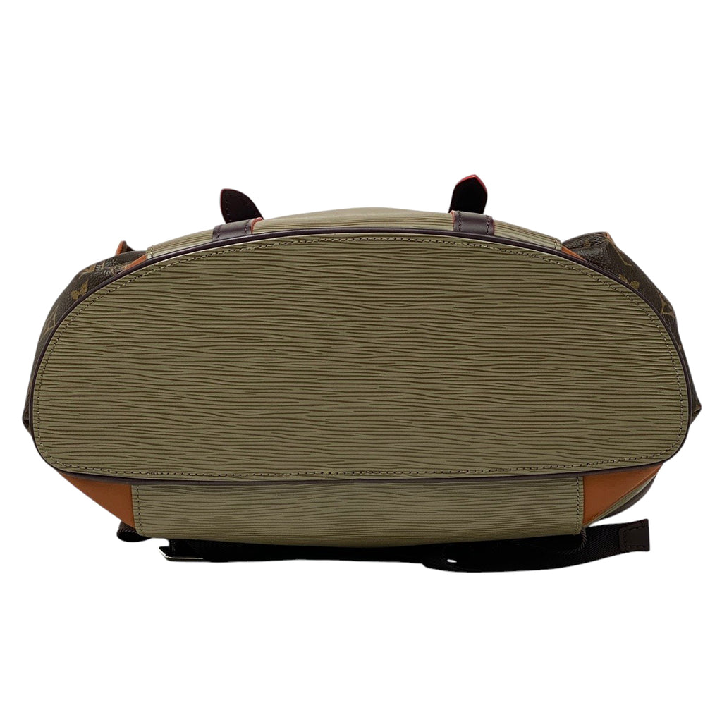 ルイ・ヴィトン クリストファー MM バッグパック 2017 リュック エピ グリーン ブラウン M53425 メンズ 【中古】brbag