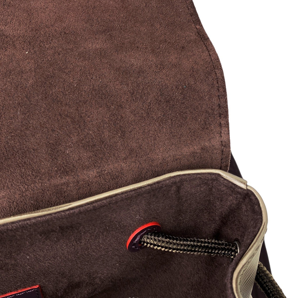 ルイ・ヴィトン クリストファー MM バッグパック 2017 リュック エピ グリーン ブラウン M53425 メンズ 【中古】brbag