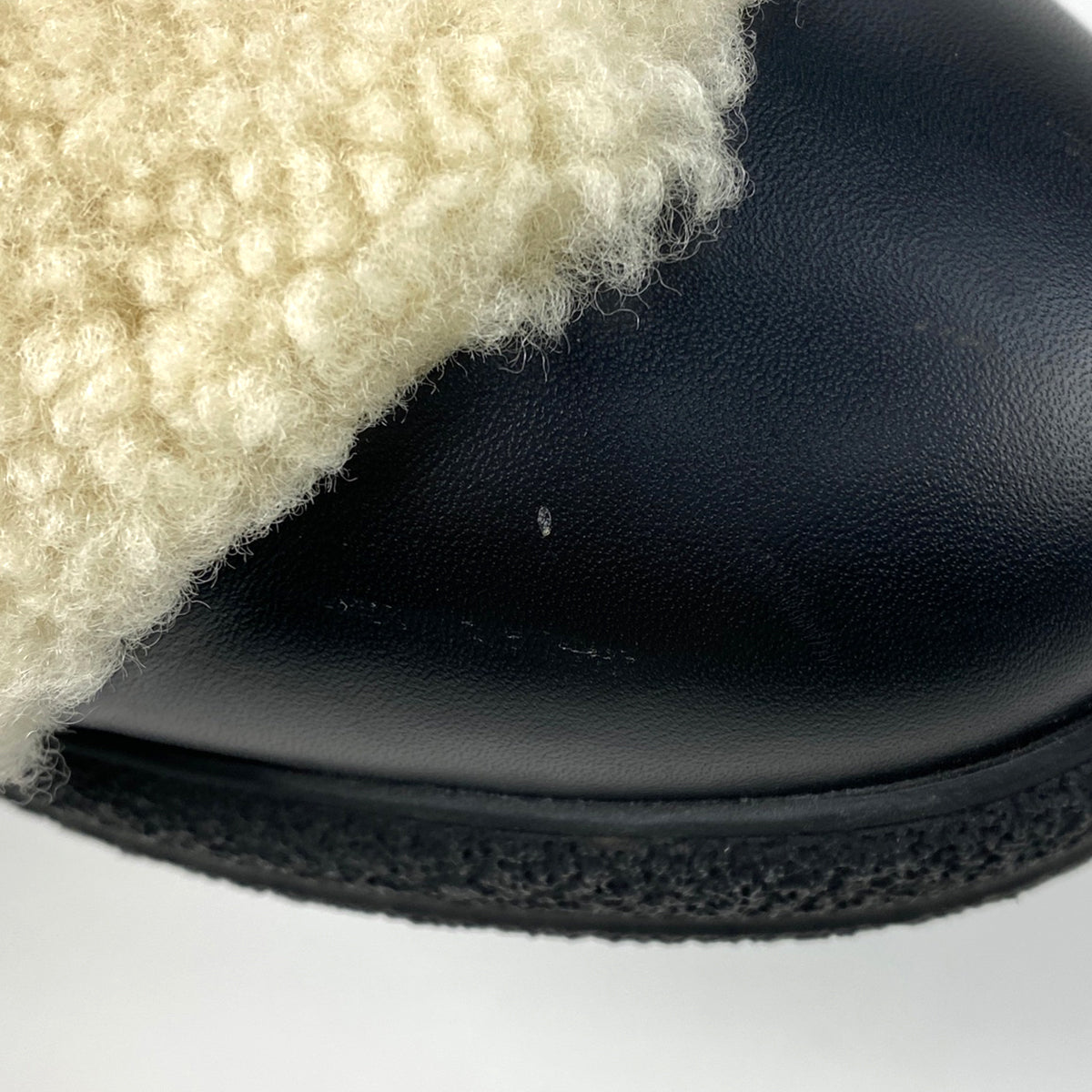 シャネルCHANEL ムートン　ハーフブーツ　ブラック36サイズ 8045000819896_1.jpg?crop=