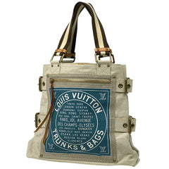 ルイ・ヴィトン グローブショッパー MM クルーズライン トートバッグ キャンバス ブルー M95114 レディース 【中古】brbag