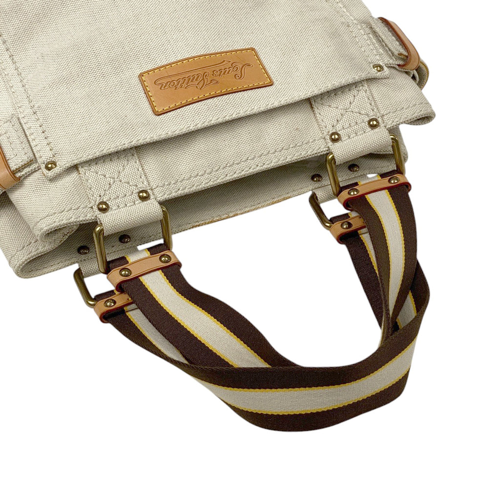 ルイ・ヴィトン グローブショッパー MM クルーズライン トートバッグ キャンバス ブルー M95114 レディース 【中古】brbag