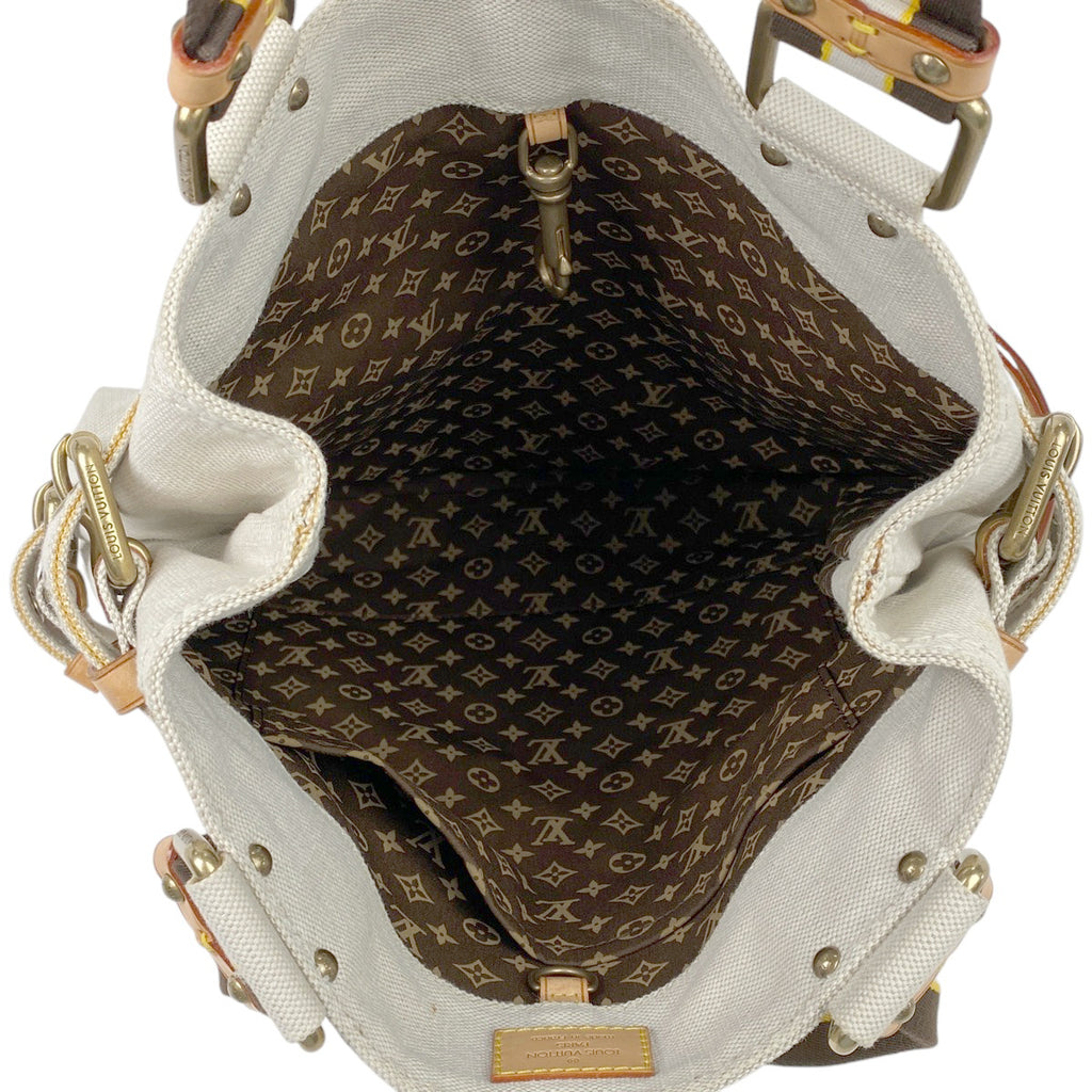 ルイ・ヴィトン グローブショッパー MM クルーズライン トートバッグ キャンバス ブルー M95114 レディース 【中古】brbag