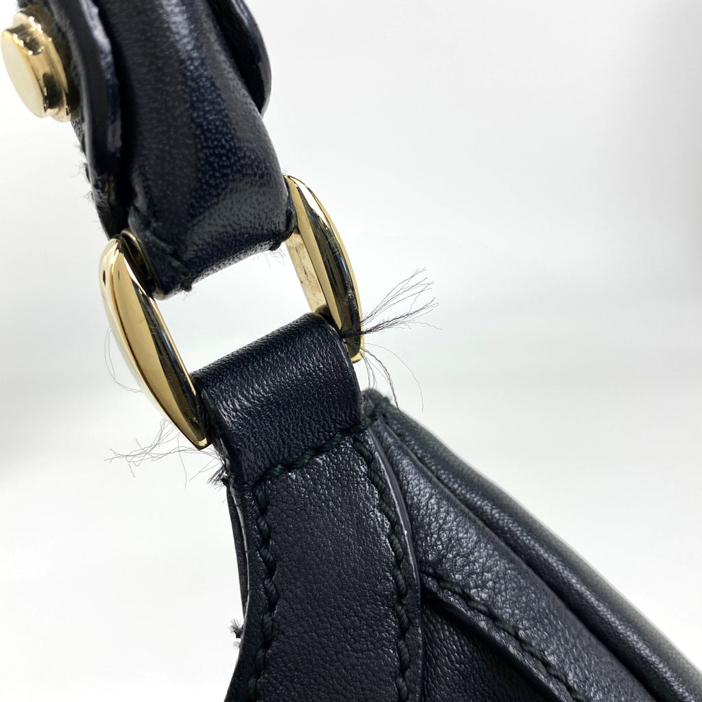 グッチ ロゴ ショルダーバッグ アビー トートバッグ ショルダーバッグ レザー ブラック 189835 レディース 【中古】brbag