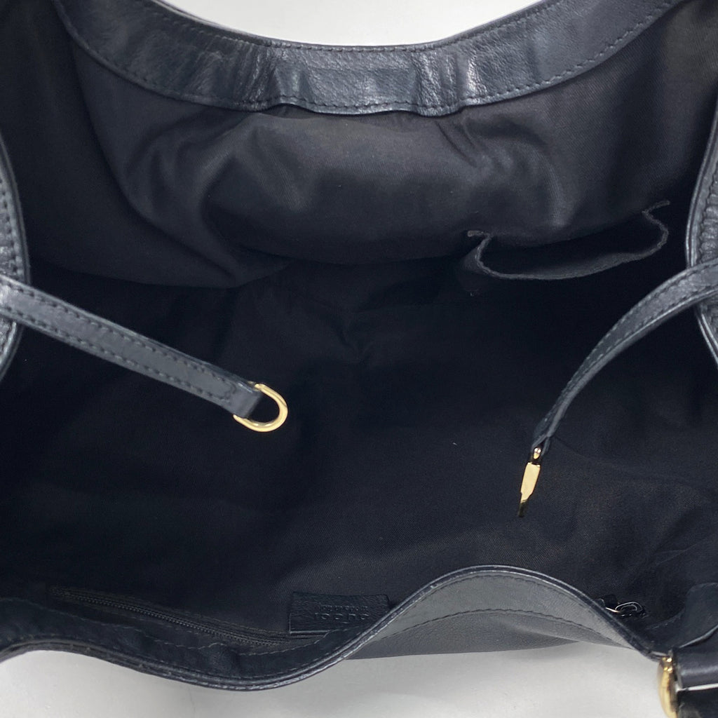 グッチ ロゴ ショルダーバッグ アビー トートバッグ ショルダーバッグ レザー ブラック 189835 レディース 【中古】brbag