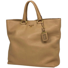 プラダ ロゴ トートバッグ 2WAY ショルダーバッグ トートバッグ レザー ベージュ BN2865 レディース 【中古】brbag