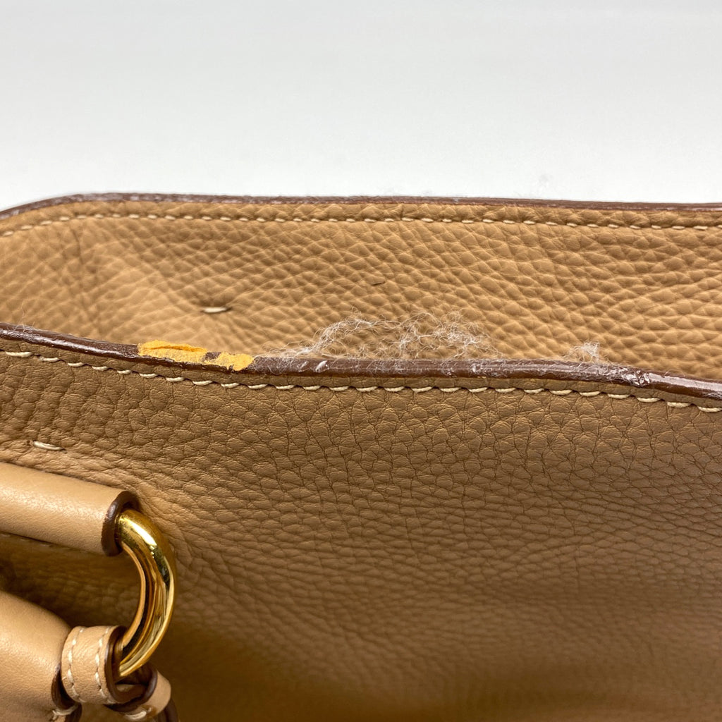 プラダ ロゴ トートバッグ 2WAY ショルダーバッグ トートバッグ レザー ベージュ BN2865 レディース 【中古】brbag