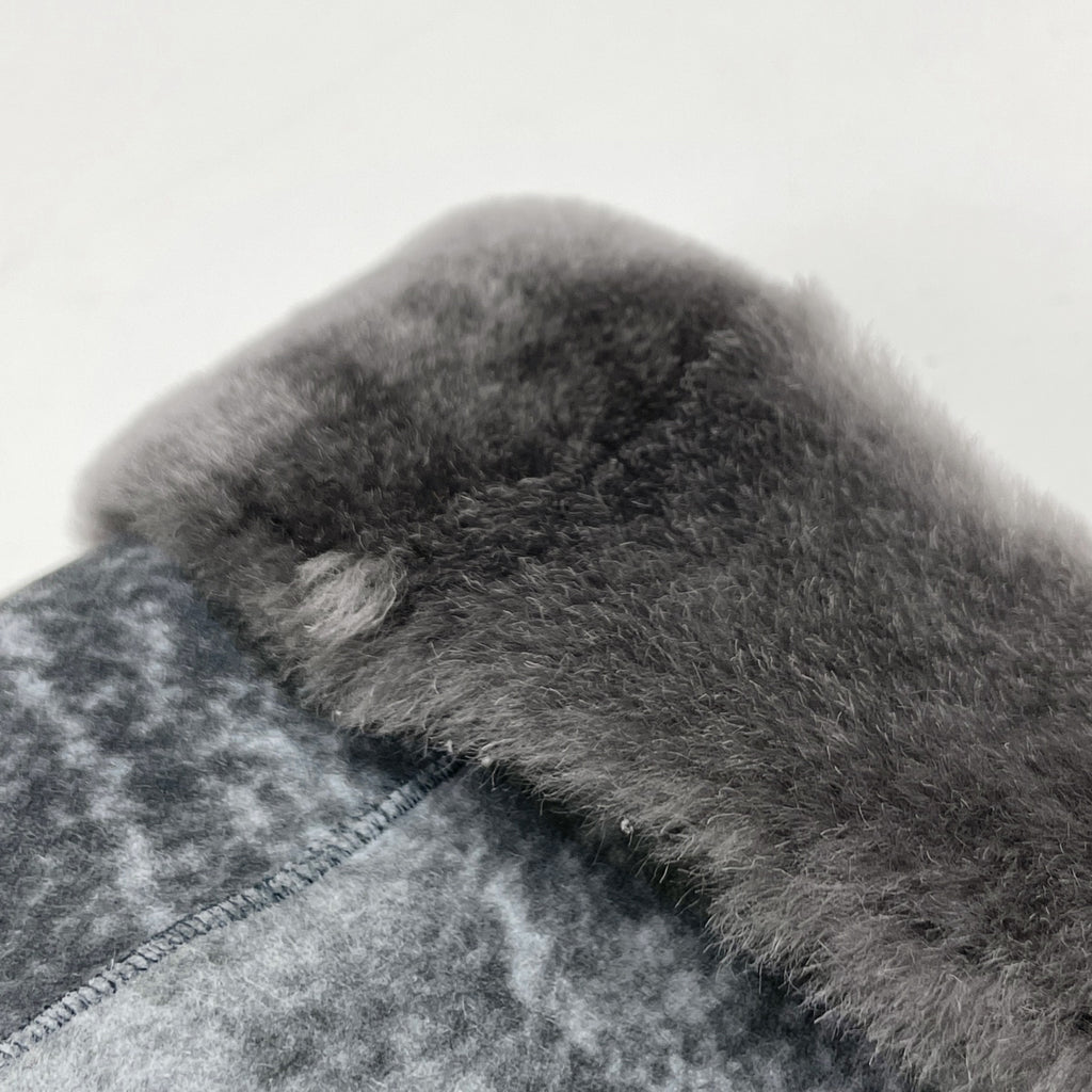 アルマーニ ムートン ロング コート リバーシブル 防寒 アウター その他コート ムートン グレー メンズ 【中古】brapp