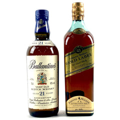 2本 バランタイン ジョニーウォーカー スコッチ 700ml ウイスキー セット 【古酒】liqbb