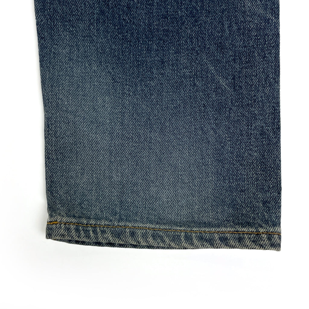 ディオール ロゴ ワッペン デニムパンツ ボタンフライ ボトムス パンツ コットン ポリウレタン ブルー メンズ 【中古】brapp