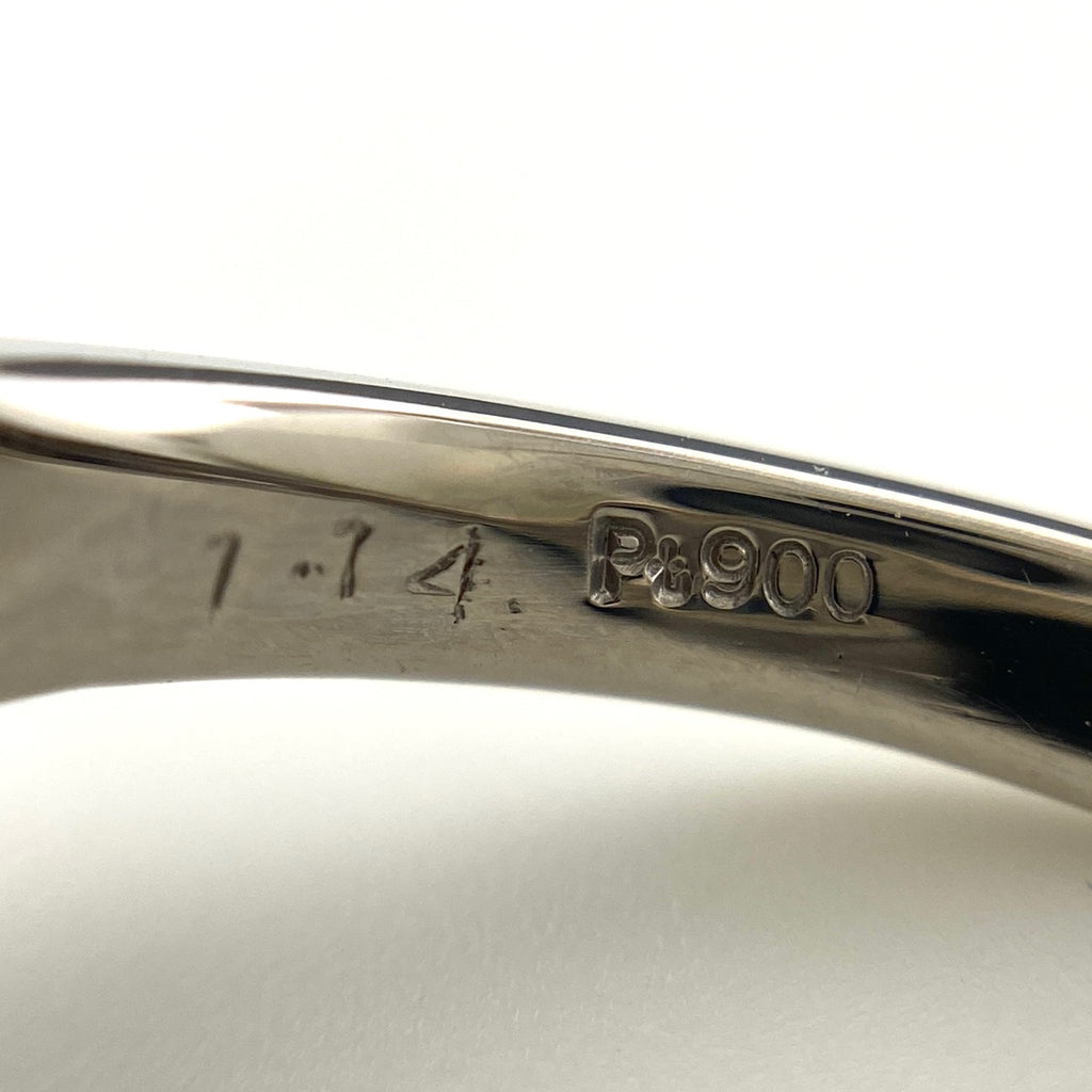 パール デザインリング プラチナ 指輪 メレダイヤ 真珠 リング 14号 Pt900 パール ダイヤモンド レディース 【中古】nbjwl