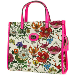 グッチ フローラ ハンドバッグ 2WAY ショルダーバッグ 花柄 ハンドバッグ キャンバス ピンク 550141 レディース 【中古】brbag