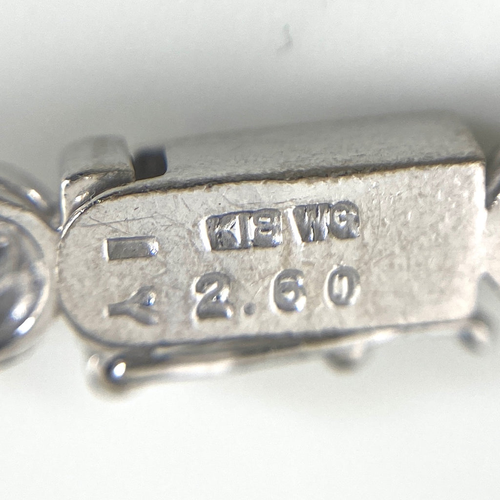 デビアス メレダイヤ デザインブレスレット WG ホワイトゴールド 腕輪 ブレスレット K18 WG ダイヤモンド レディース 【中古】brjwl