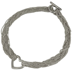 ティファニー オープンハート メッシュ ネックレス トグル チョーカー ネックレス シルバー925 シルバー レディース 【中古】bracc