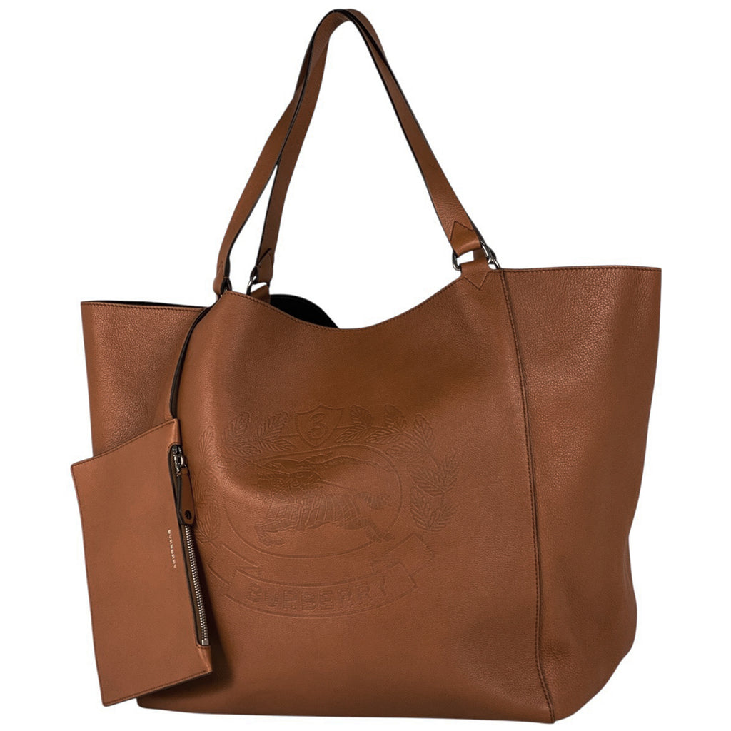 バーバリー ロゴ トートバッグ ショルダーバッグ トートバッグ レザー ブラウン レディース 【中古】brbag