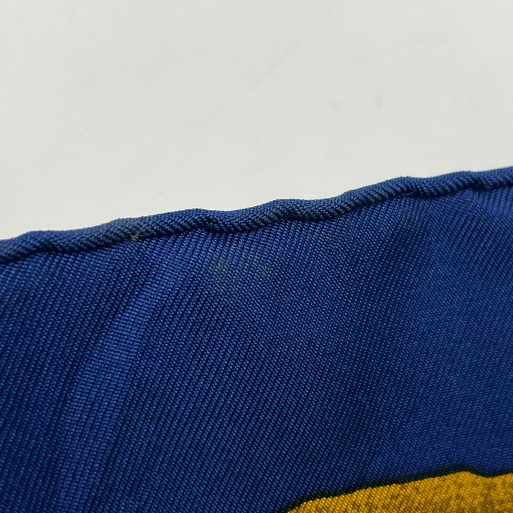 エルメス カレ 90 PERSONA 仮面 スカーフ シルク シルク(100％） ブルー マルチカラー レディース 【中古】brbag