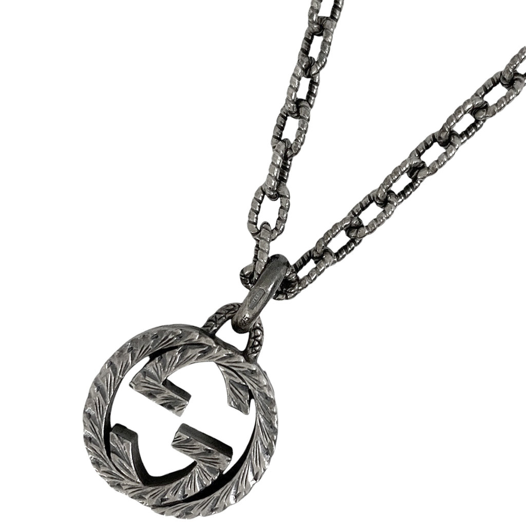 グッチ インターロッキングG ネックレス メンズ ネックレス シルバー925 シルバー レディース 【中古】bracc