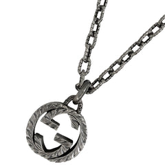グッチ インターロッキングG ネックレス メンズ ネックレス シルバー925 シルバー レディース 【中古】bracc