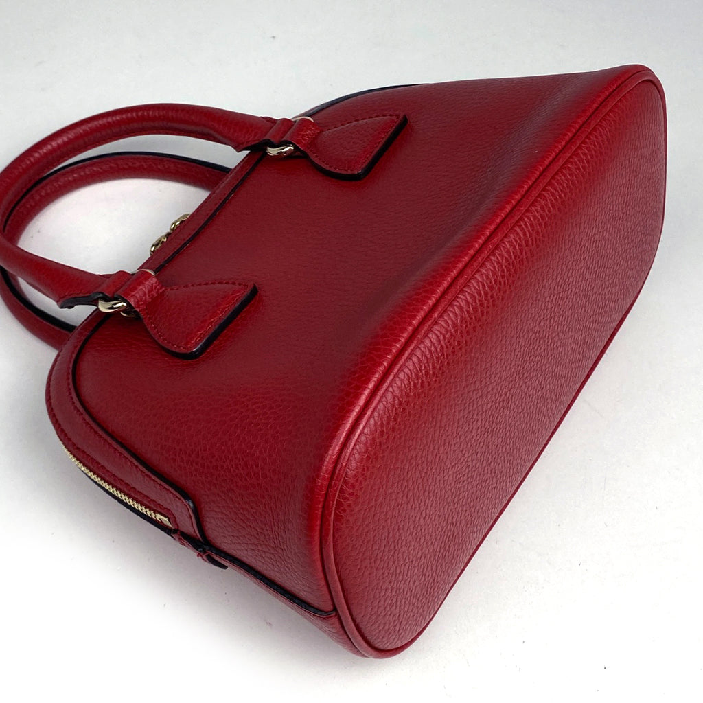 グッチ インターロッキングG ハンドバッグ 2WAY ショルダーバッグ ハンドバッグ レザー レッド 449661 レディース 【中古】brbag