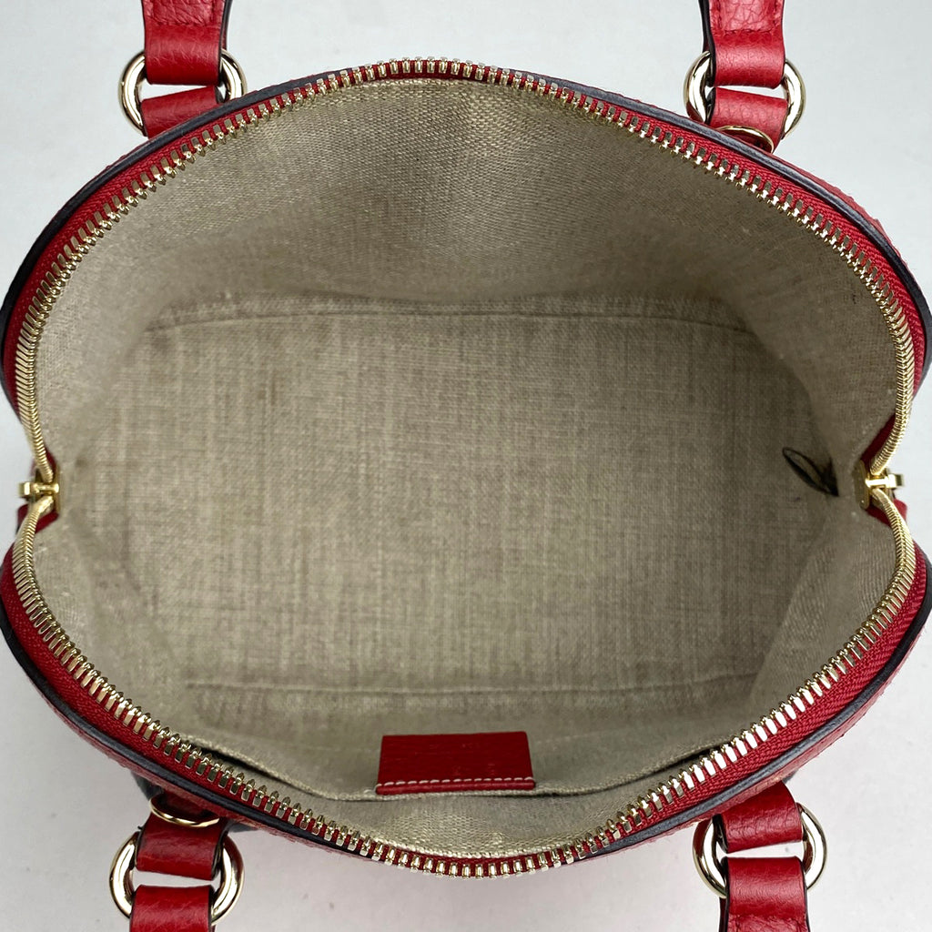 グッチ インターロッキングG ハンドバッグ 2WAY ショルダーバッグ ハンドバッグ レザー レッド 449661 レディース 【中古】brbag