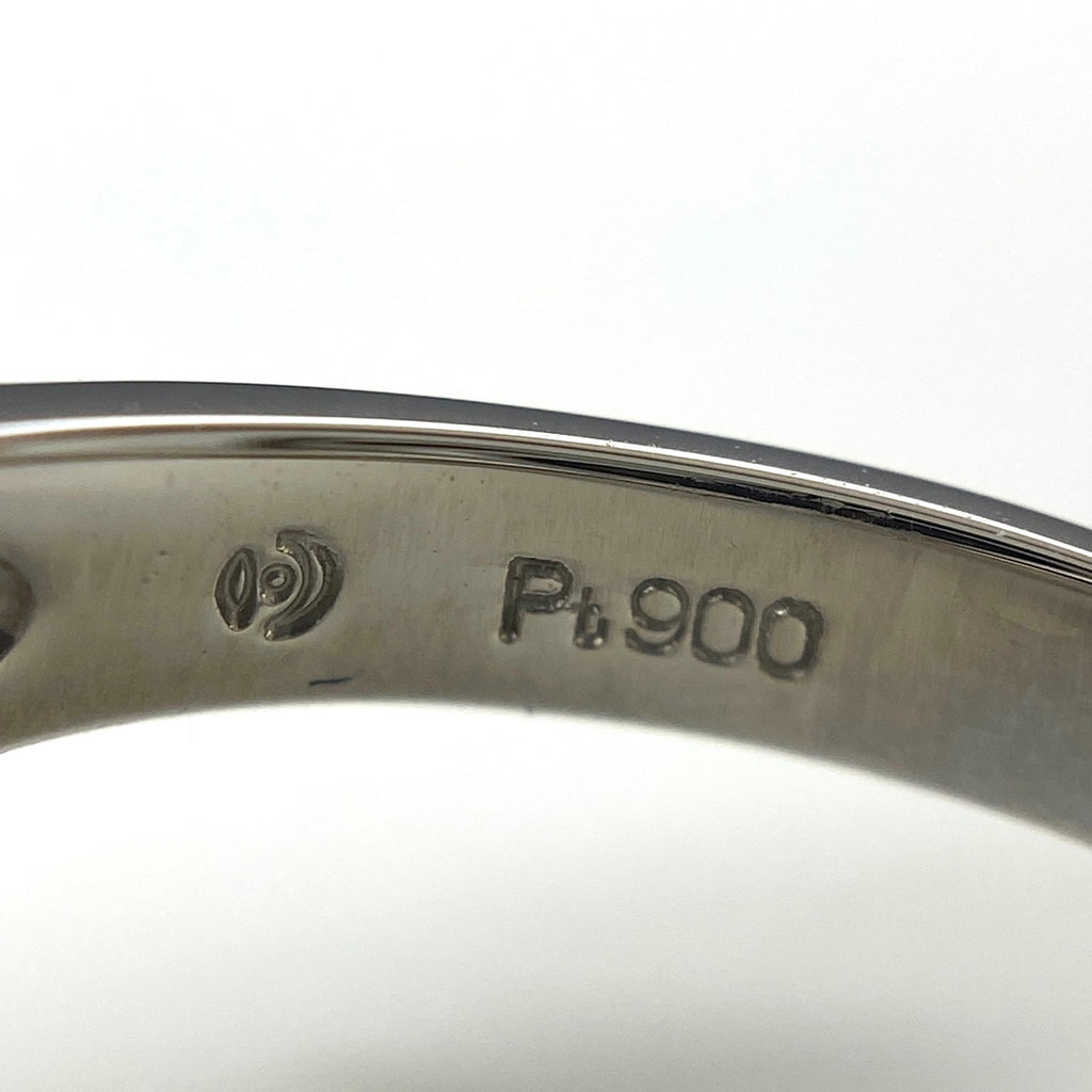 タサキ パール デザインリング プラチナ 指輪 メレダイヤ リング 11号 Pt900 パール ダイヤモンド レディース 【中古】brjwl