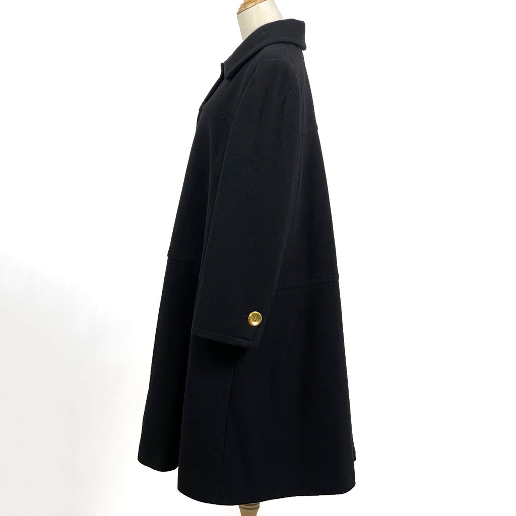 ジバンシィ ロゴボタン ロング コート コート その他コート 毛 カシミヤ ブラック レディース 【中古】brapp