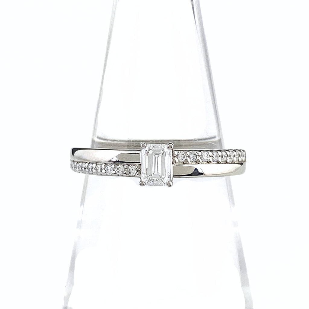 GSTV デザインリング プラチナ 指輪 メレダイヤ リング 13号 Pt950 ダイヤモンド レディース 【中古】brjwl