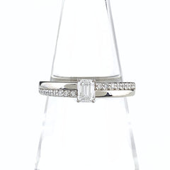 GSTV デザインリング プラチナ 指輪 メレダイヤ リング 13号 Pt950 ダイヤモンド レディース 【中古】brjwl