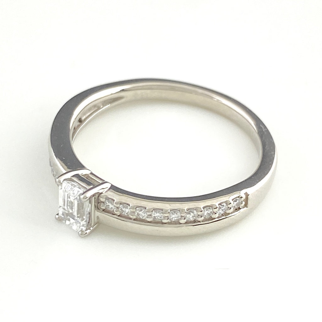 GSTV デザインリング プラチナ 指輪 メレダイヤ リング 13号 Pt950 ダイヤモンド レディース 【中古】brjwl