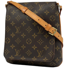 ルイ・ヴィトン ミュゼット サルサ ショート 肩掛け ショルダーバッグ モノグラム ブラウン M51258 レディース 【中古】brbag