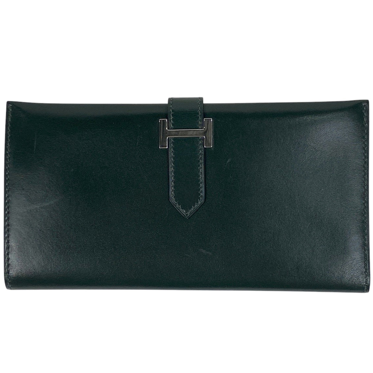 【極美品】HERMES ベアンクラシック　シルバー金具　長財布　ボックスカーフ 2143500218136_01.JPG