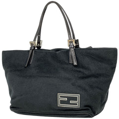 フェンディ ズッカロゴ ハンドバッグ トートバッグ ハンドバッグ ファブリック ブラック 26634 レディース 【中古】brbag