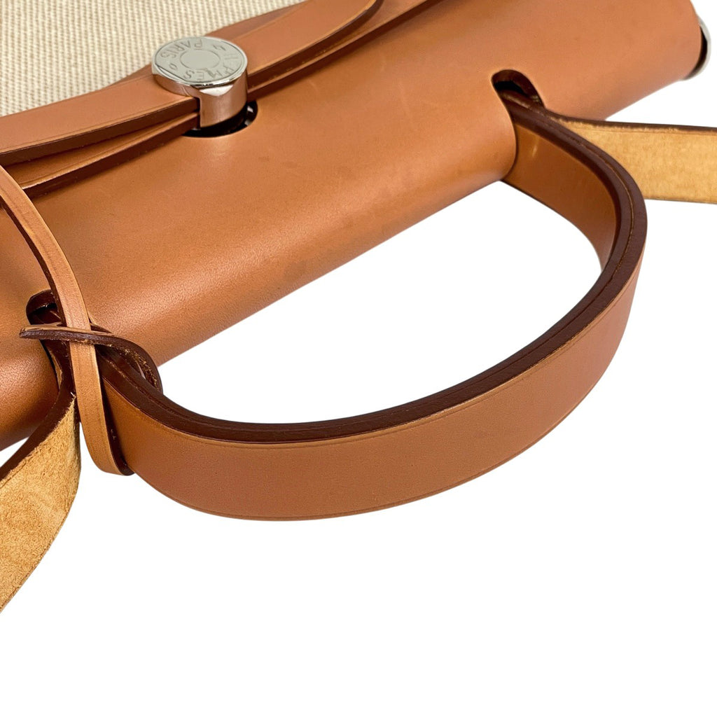 エルメス エールバッグ ジップ PM 2WAY ショルダーバッグ ハンドバッグ トワルアッシュ ナチュラル ブラウン □M レディース 【中古】brbag