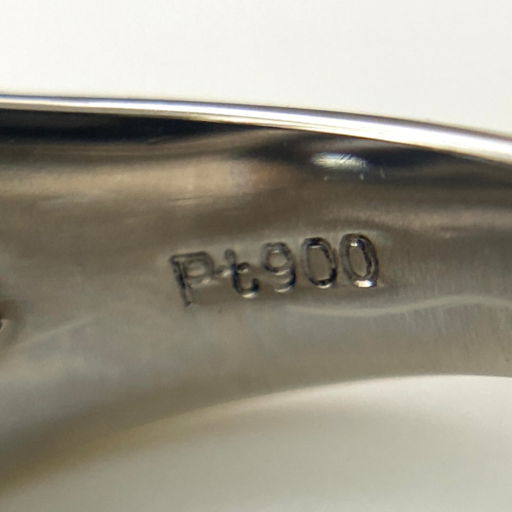 アクアマリン デザインリング プラチナ メレダイヤ 指輪 リング 10号 Pt900 アクアマリン ダイヤモンド レディース 【中古】nbjwl