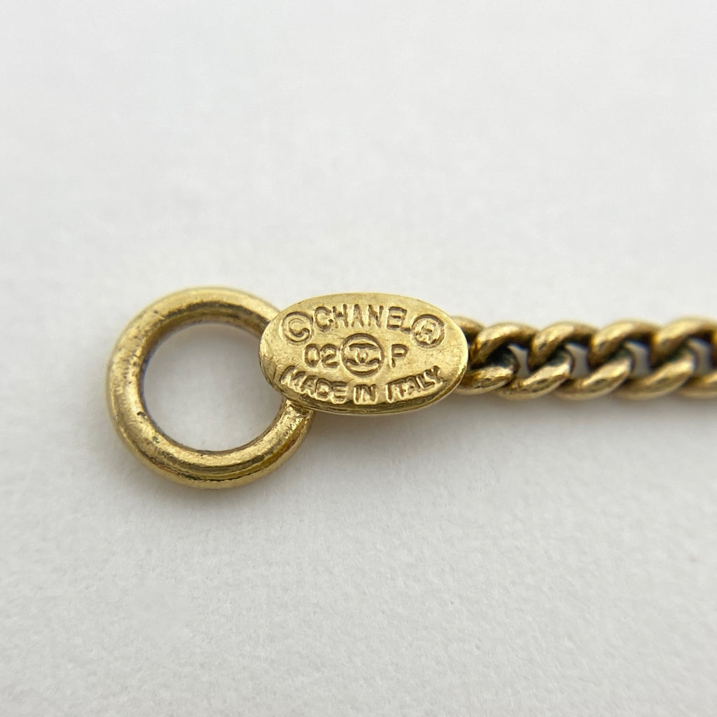 シャネル カメリア ネックレス ココマーク ネックレス GP プラスチック ゴールド アイボリー レディース 【中古】bracc